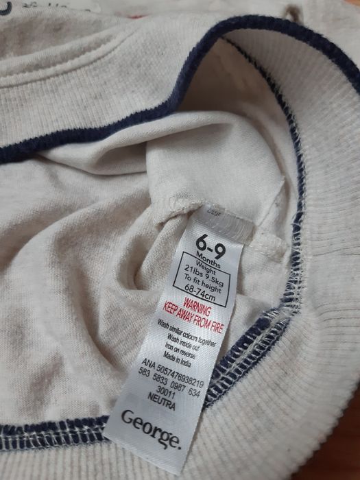 Лот от 3 броя коледни блузки, размер 6-9 м