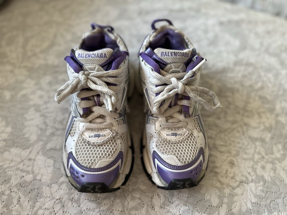 Balenciaga  Runner trainers in purple and silver