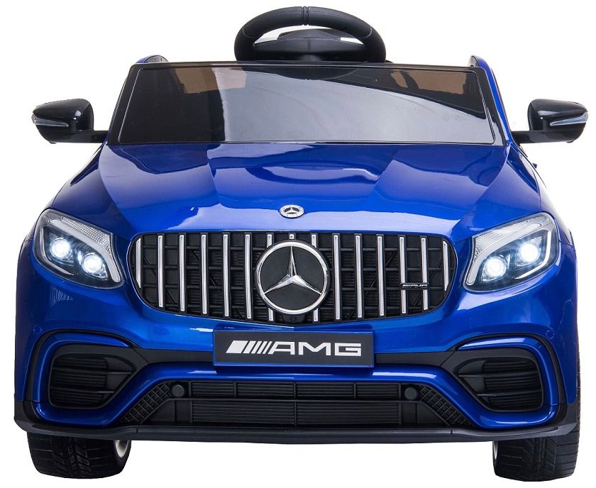 Masinuta electrica Mercedes GLC63s 70W 12V cu Scaun Tapitat #Albastru