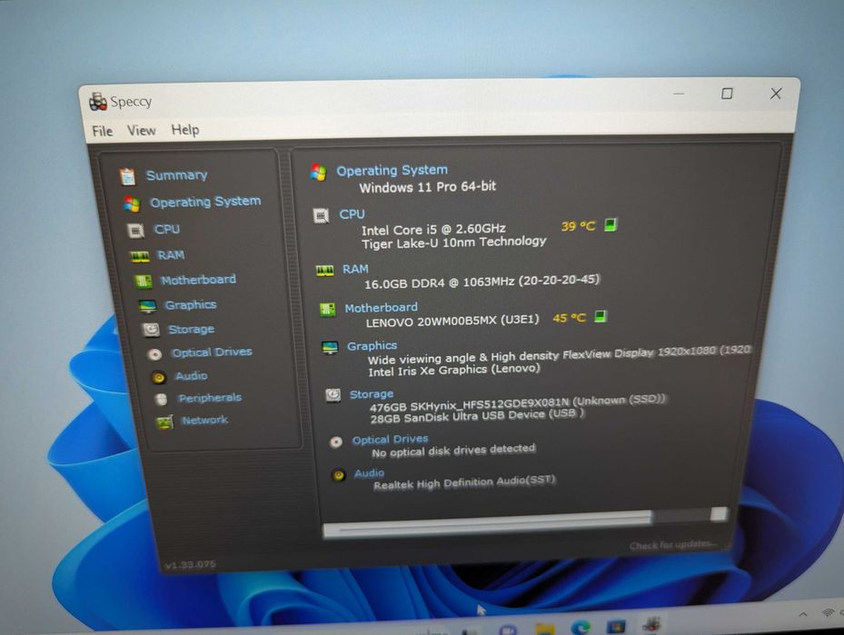 Laptop Lenovo Thinkpad T14s  i5 1145G7 16gb ram ssd 512gb