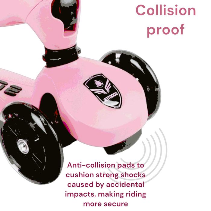 Trotineta 2in1 transformabila in tricicleta, ajustare 3 dimensiuni,roz