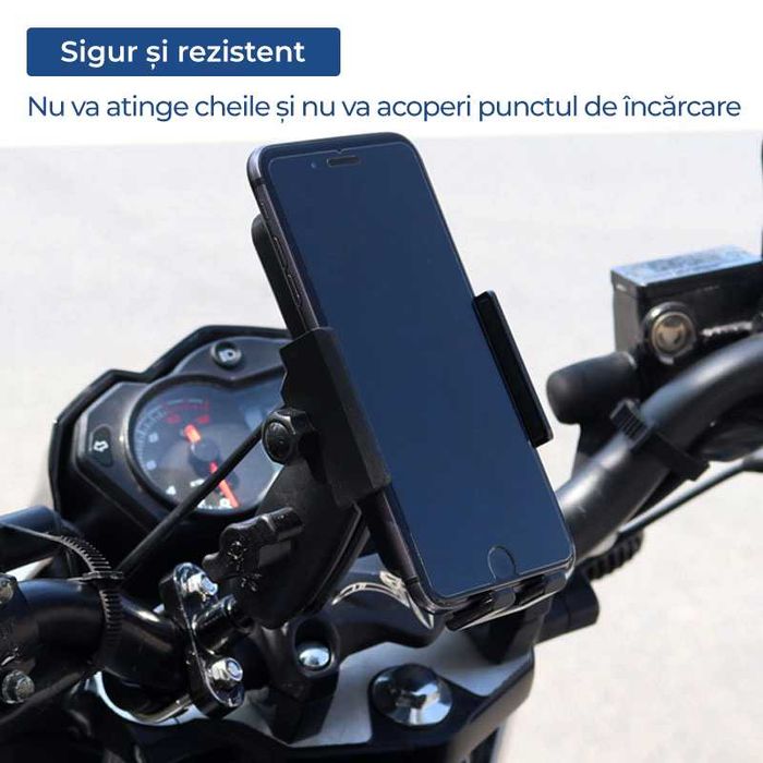Suport telefon moto.atv,auto cu incarcare wireless
