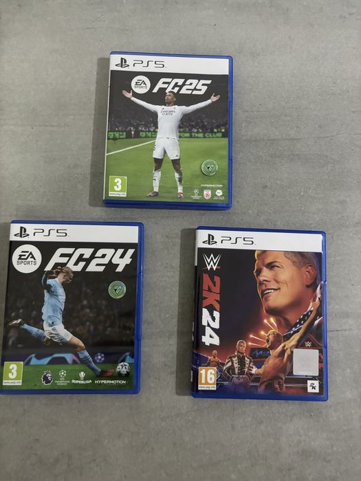 Vând jocuri PS5 ( FC24 , FC25 si WWE 2k24)