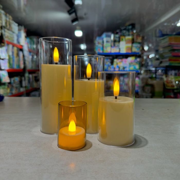 Свечи декоративные в стакане