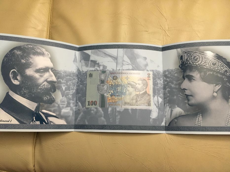 Bancnota de 100 de lei cu Regele Ferdinand şi Regina Maria