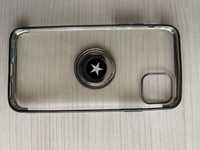 Husa silicon transparent cu inel rotativ iPhone 11 pro max
