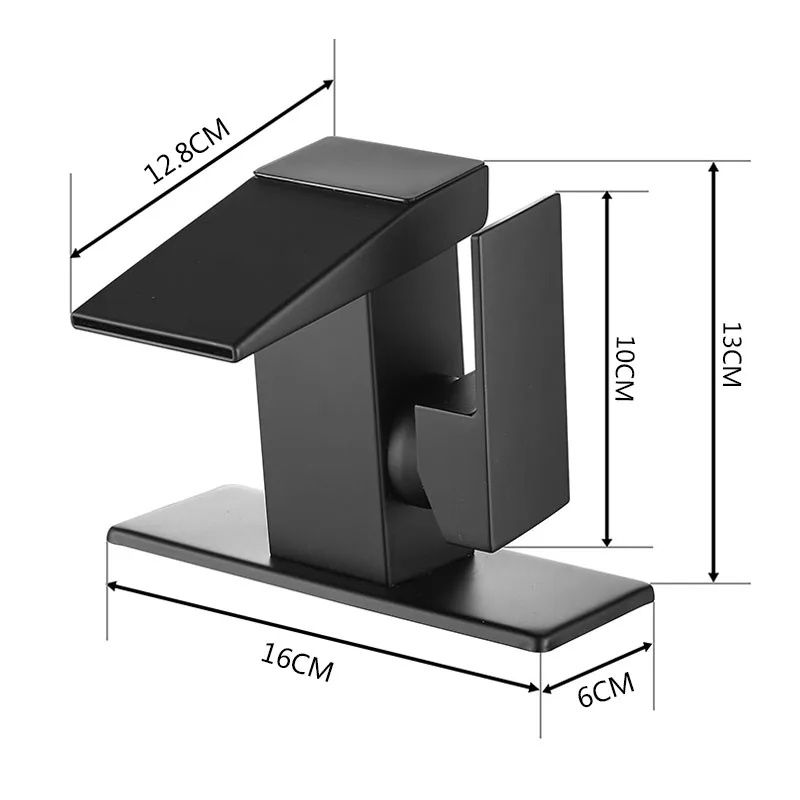 Baterie chiuveta baie negru mat, cu display LCD, dimensiune 13 cm Noua