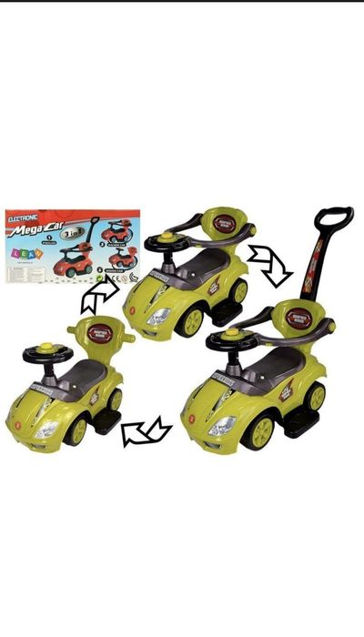 Jezdzik 3w1 Mega Car