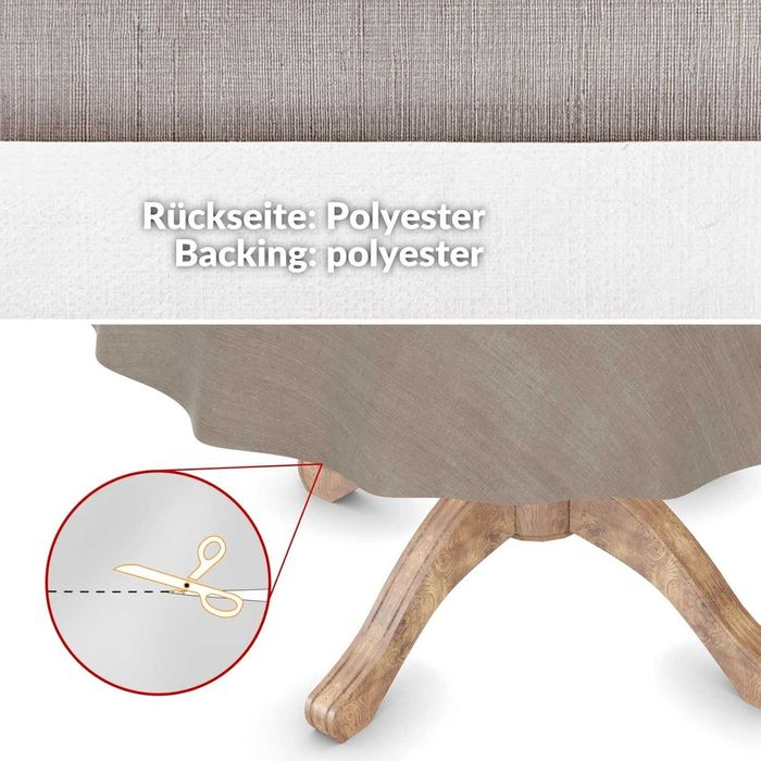 Градинска покривка за маса от мушама, може да се пере, овална