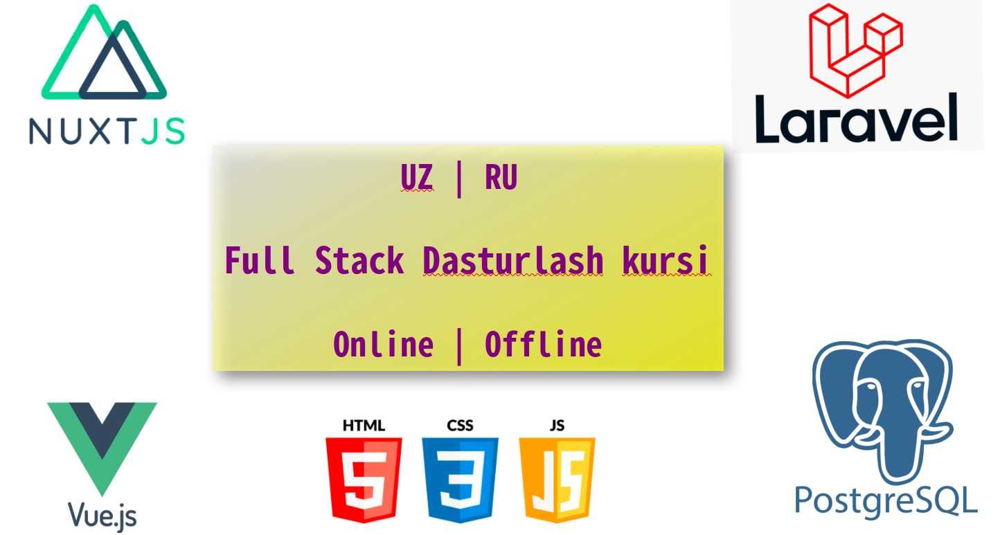 RU/UZ IT Dasturlash kurslari. Курсы по программированию Full stack Web