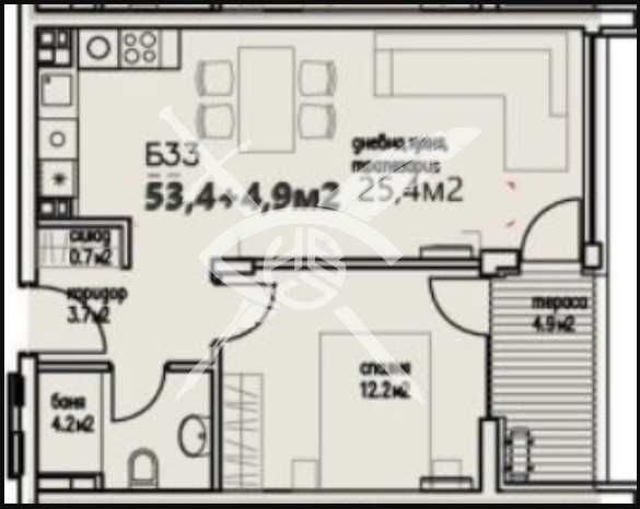 Продава се Двустаен апартамент в Бургас, Сарафово - 58 кв.м за 1251 €/кв.м - Снимка #1