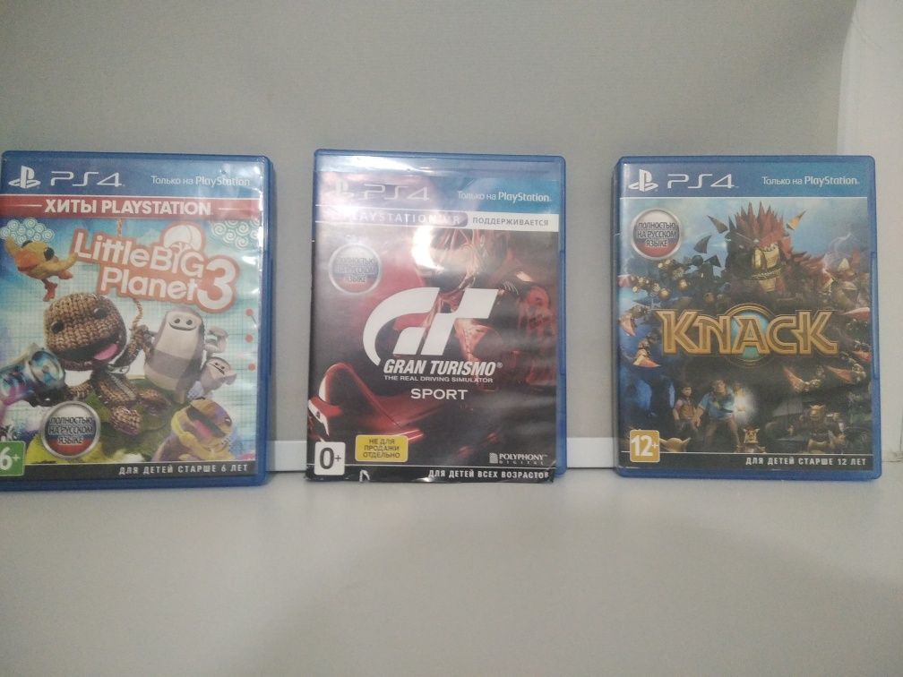 игры для пс4 knack,gran turismo,little planet3