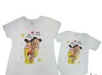 Комплект тениска и боди/ мама и бебе