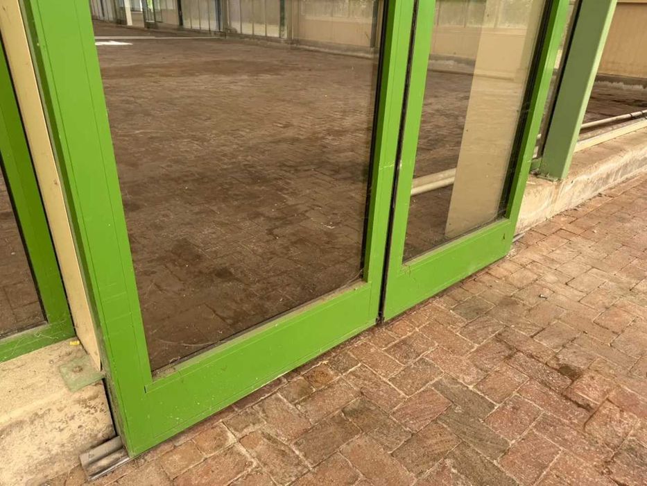 Автоматична плъзгаща външна врата търговско помещение алуминиева