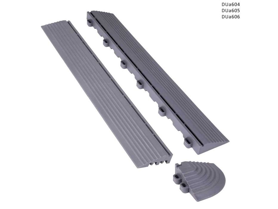 Partea laterală pardoselii modulare PVC Margine,capăt,colț gri deschis