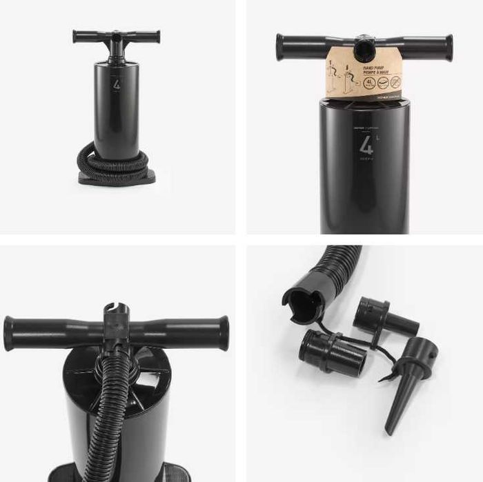 Pompă de mână QUECHUA, cu acțiune dublă 4L pentru saltele gonflabile