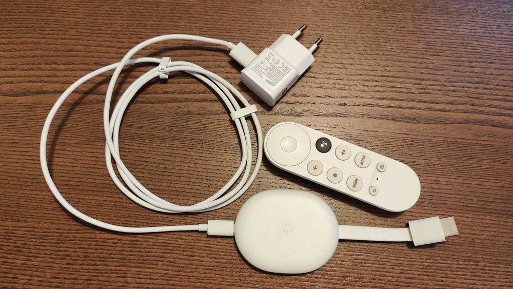 Google Chromecast TV, HD, HDMI, Bluetooth, Wi-Fi, Telecomanda, Alb