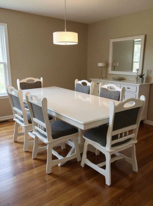 Set masă și scaune din lemn masiv