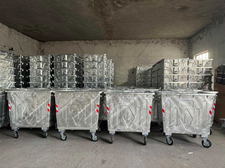 Метален контейнер за смет тип ”Ракла” 1100 л - поцинкован