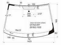 Стекло лобовое VOLKSWAGEN GOLF V 3/5D HBK 05-08/GOLF VI 8-12 Volkswage