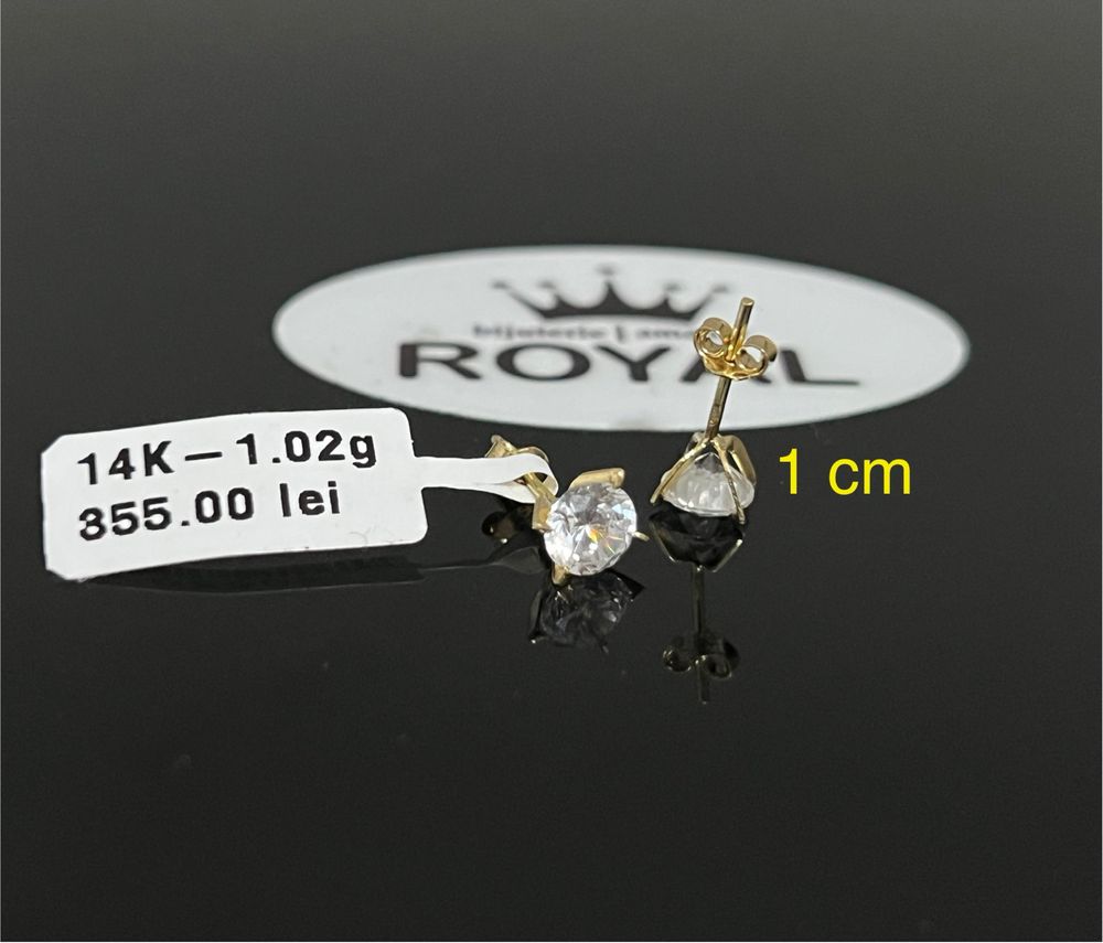 Bijuteria Royal CB : Cercei copil aur 14k 1,02 grame