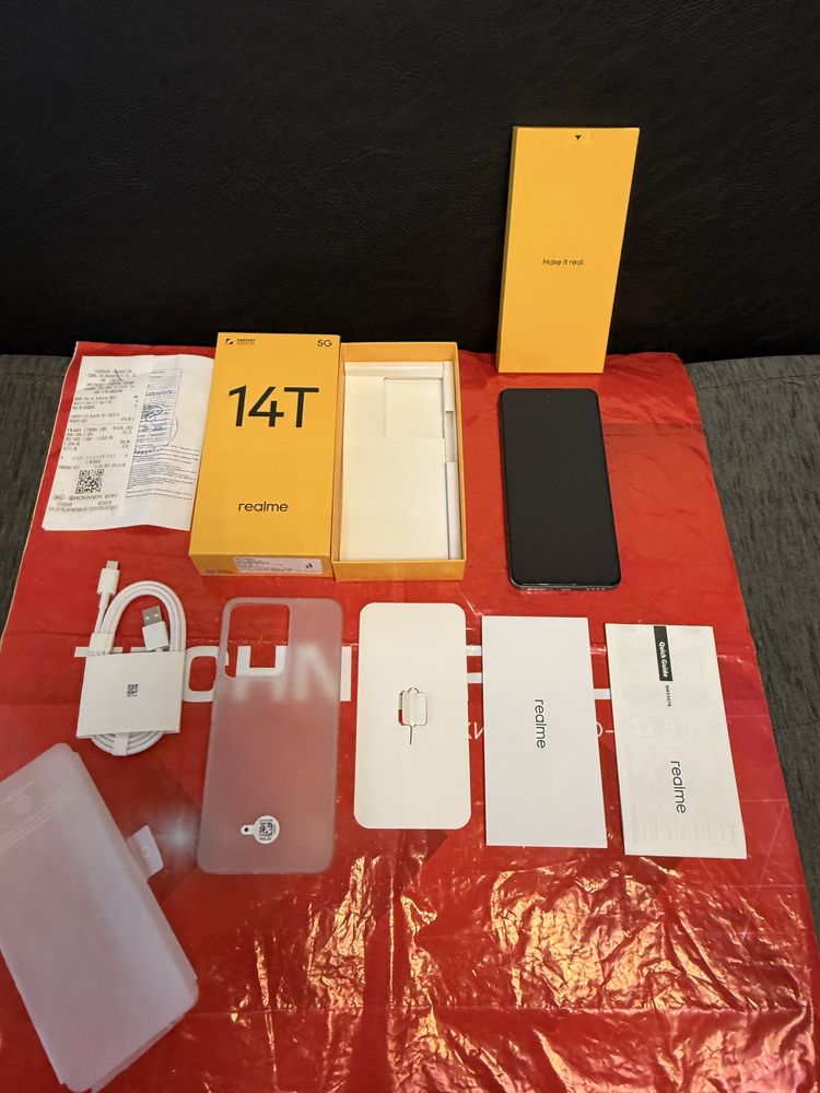 КАТО НОВ 256GB Realme 14T Гаранция Technopolis 2027г. Green