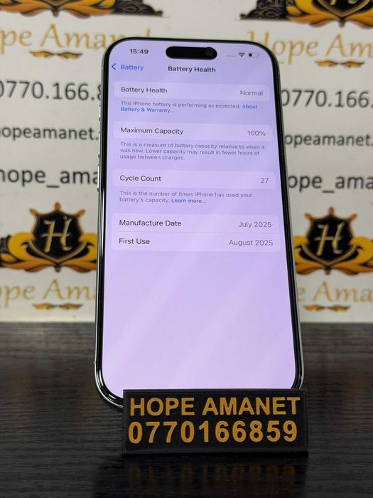 Hope Amanet P10/Iphone 16 Pro 128 GB /Baterie 100%