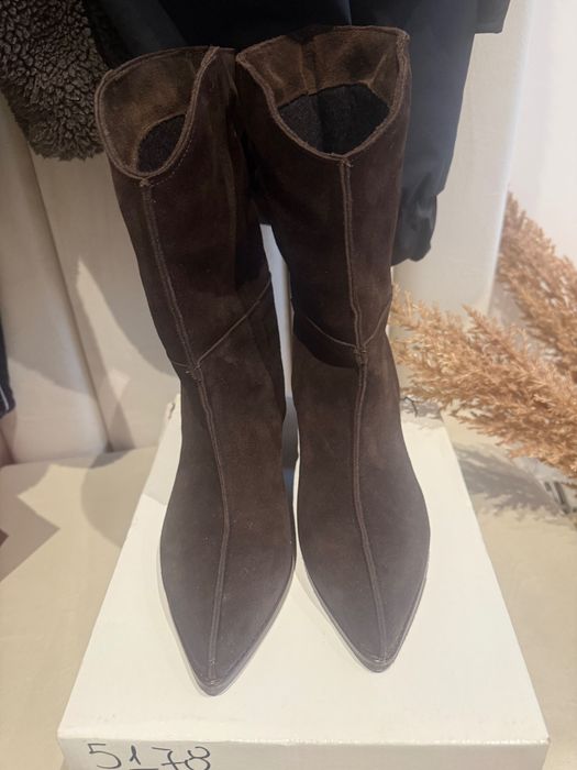 Дамски боти,естествен велур,нови