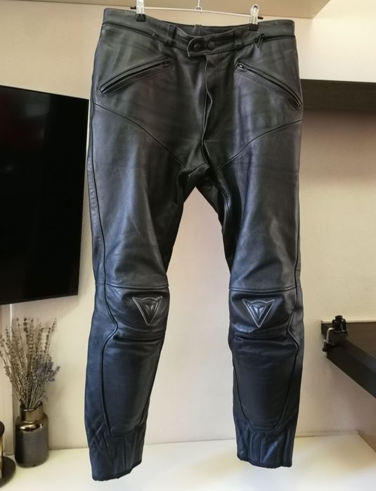 Dainese Pantaloni moto piele IT 54, negru
