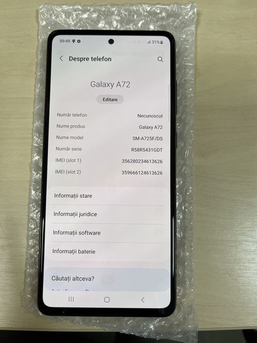 Samsung Galaxy A72 Dual Sim 128GB Black ID-zpy655