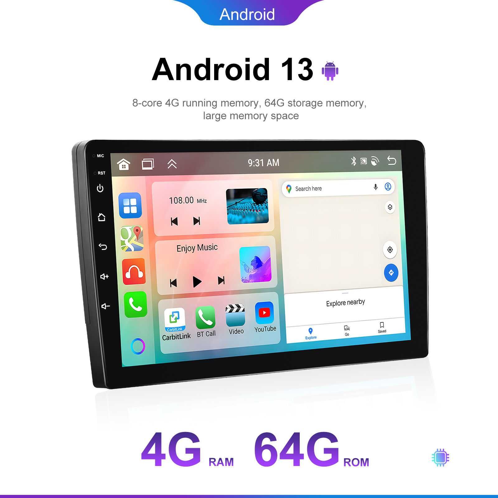 Мултимедия за кола автомобил Android навигация плеър универсална 2DIN