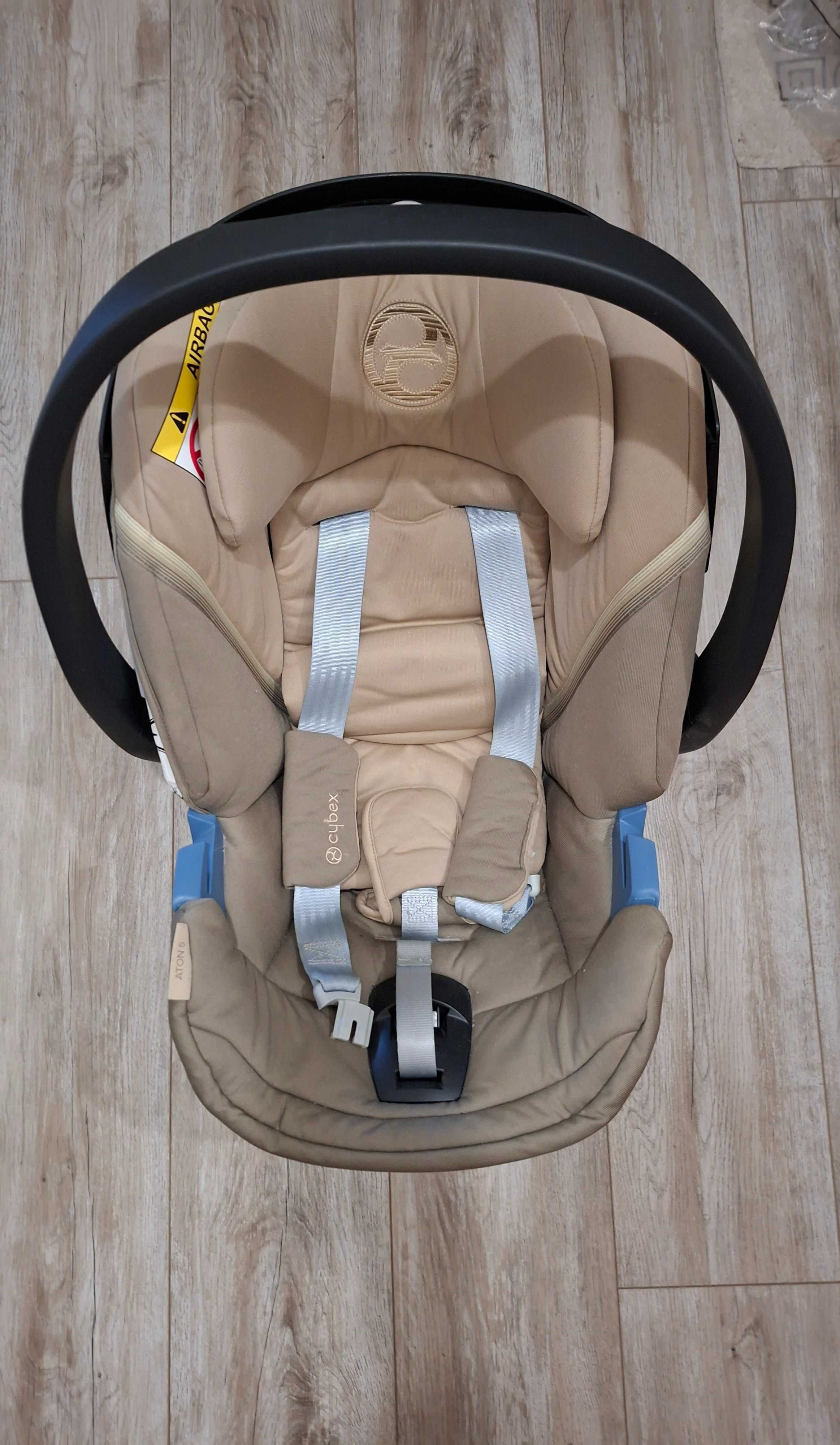 Детско столче за кола Cybex  Aton 5, 0-13 кг, Цвят: Сlassic beige