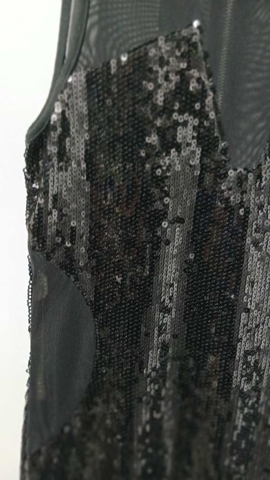 Lipsy London черна мини рокля с пайети и мрежа