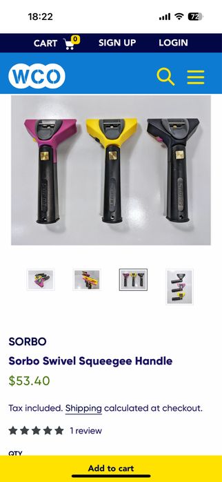 Чистачка за стъкла прозорци дръжка без гума SORBO