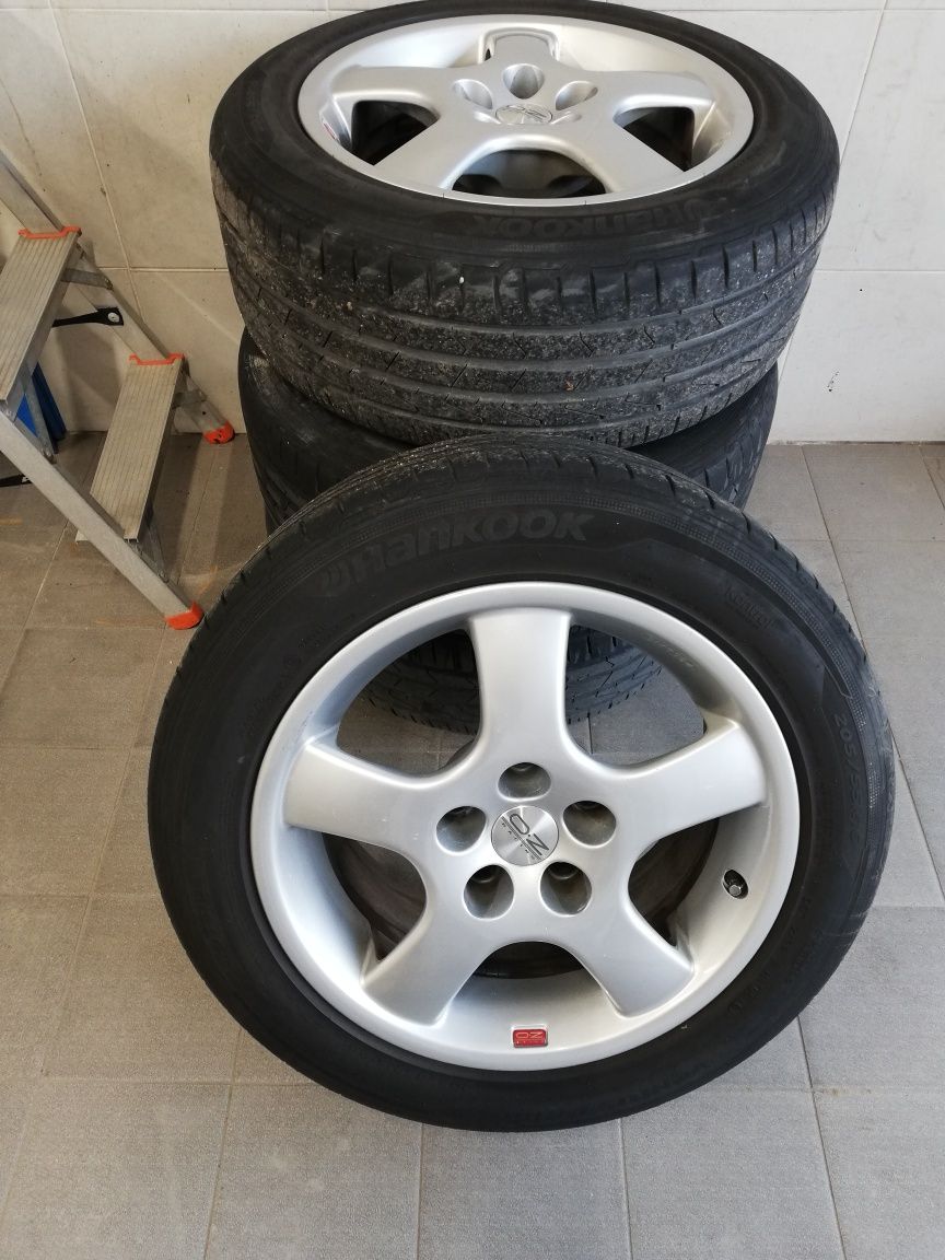 16 джанти с летни гуми HANKOOK 6mm грайфер, 5х120 за бмв е46