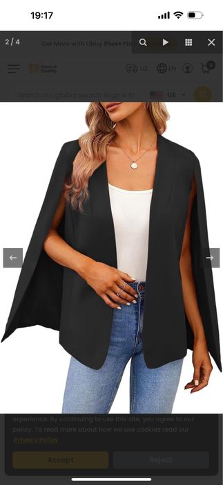 Кейп пиджак Zara размер м/л