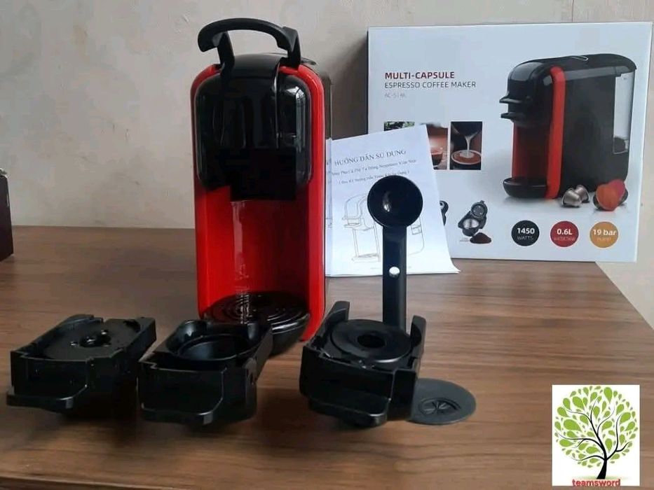 Кафемашина 8 в 1  - 19 бара всички капсули и мляно кафе