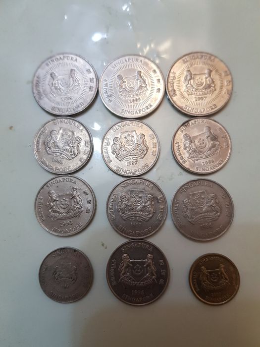 Монеты сингапура,разных лет  иноминала