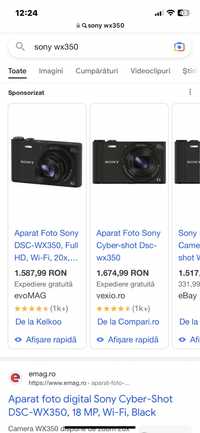 Vând camera Sony WX350