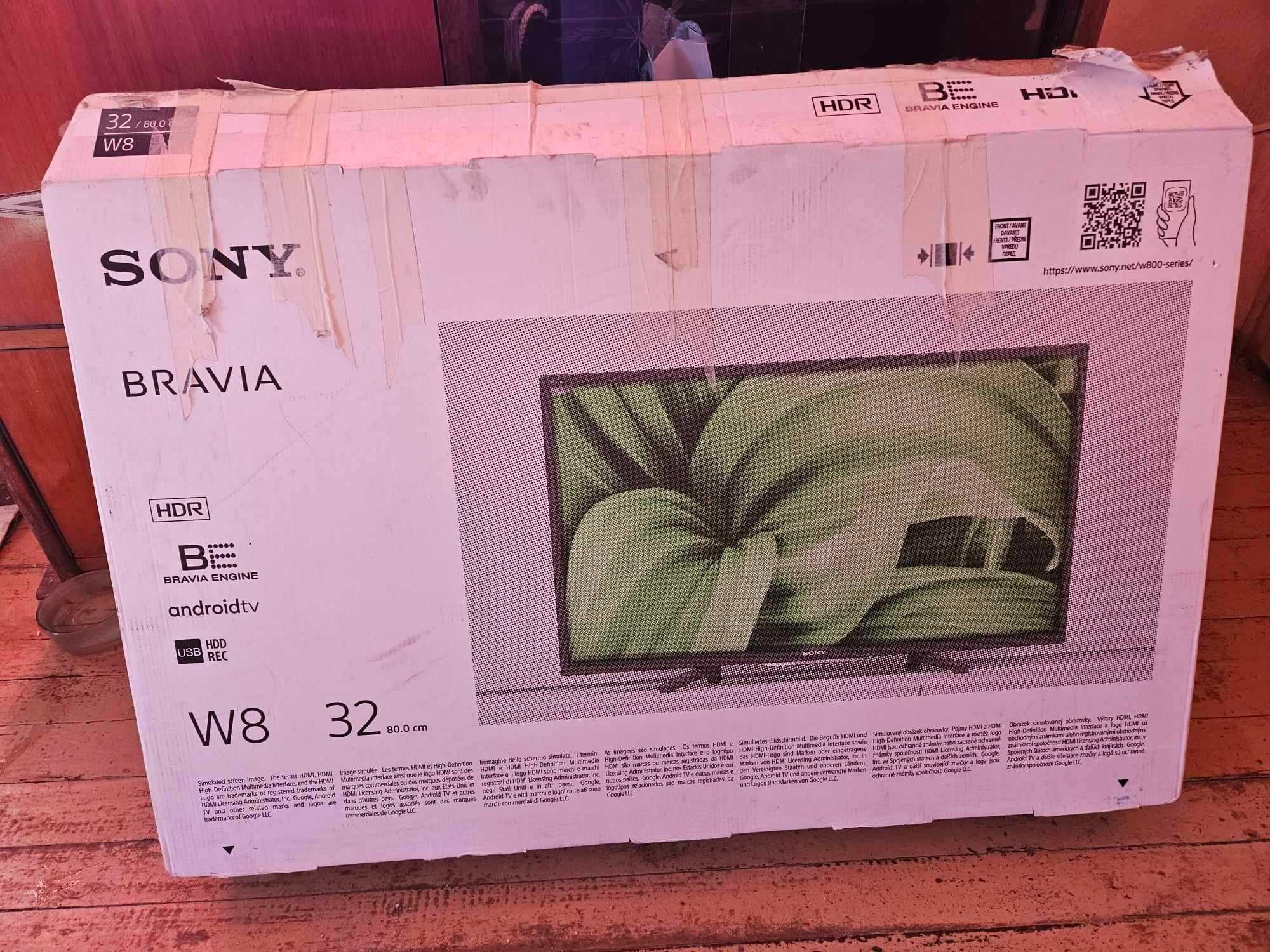 Телевизор Sony 32W800, 32" (80.1 см), Smart Android, HD, LED, Клас F