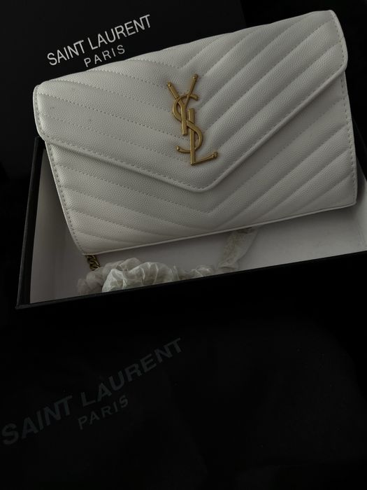 Чанта бяла на ysl