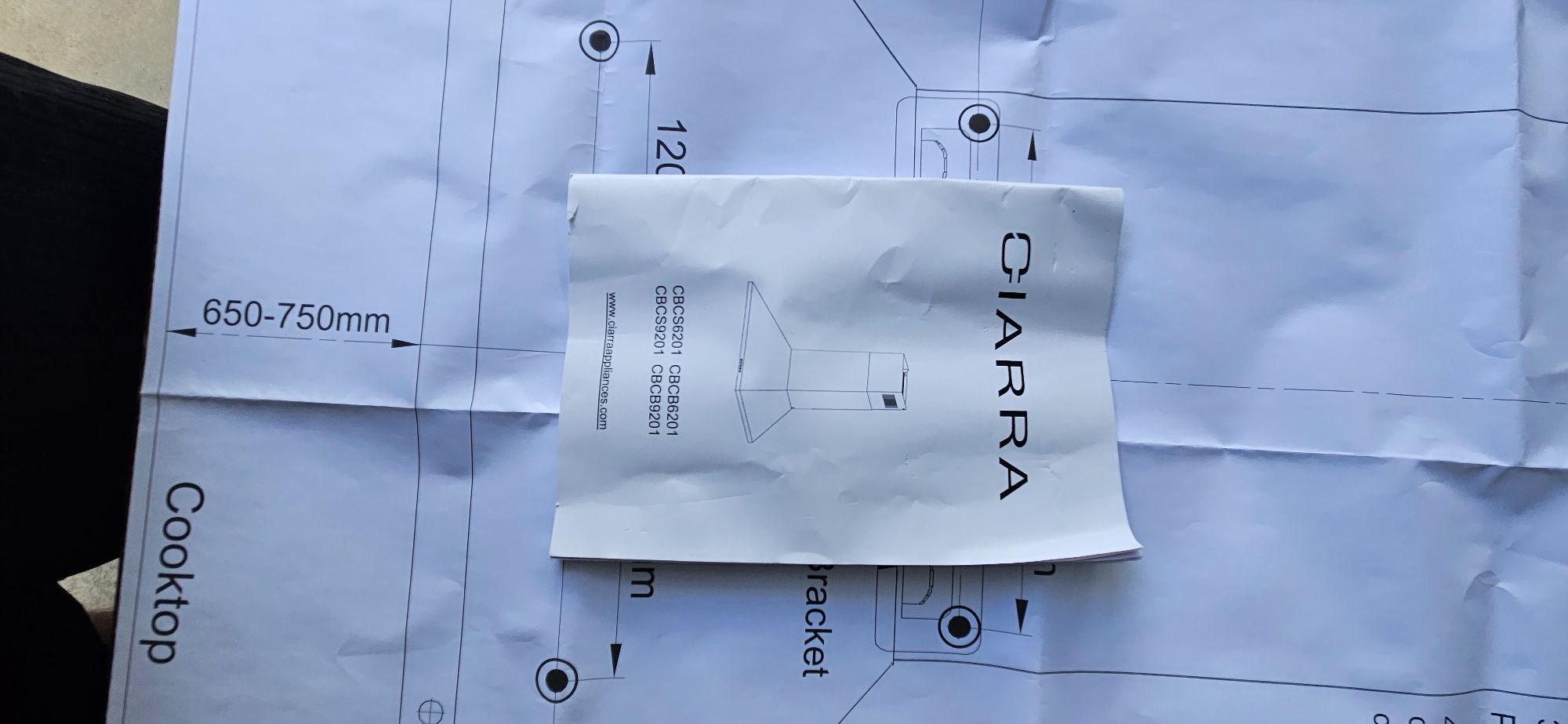 Стенен аспиратор Ciarra, CBCS9201-OW, 90 cm, 370 m³/h, клас A
