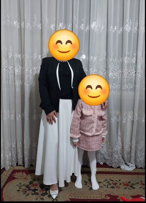 Костюм ва юбка. Куз мавсуми учун ажойиб. Факат бир марта туйга кейилга