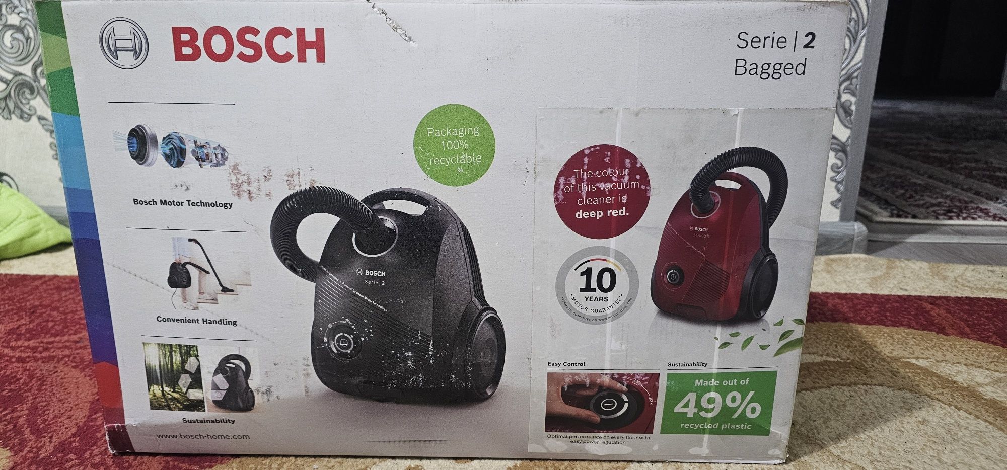 Оригинал Пылесос BOSCH BGLS2RD1 красный цвет