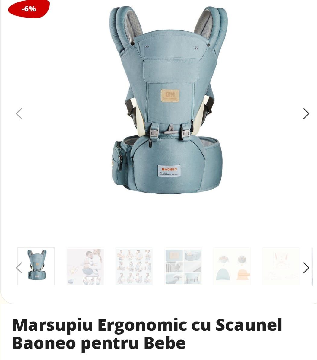 Marsupiu ergonomic cu scaunel Baoneo