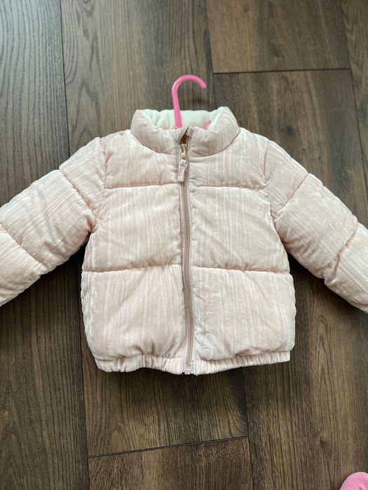 Детско яке 92 - Хм, розова пудра с подплата - обличано веднъж