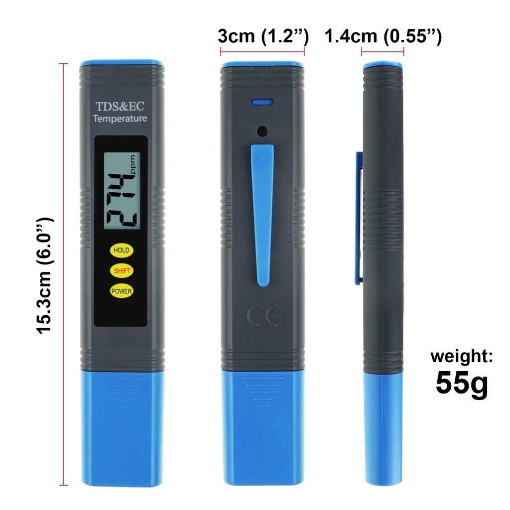 ECM-302 Tестер за електропроводиност (EC),твърдост (TDS) и температура