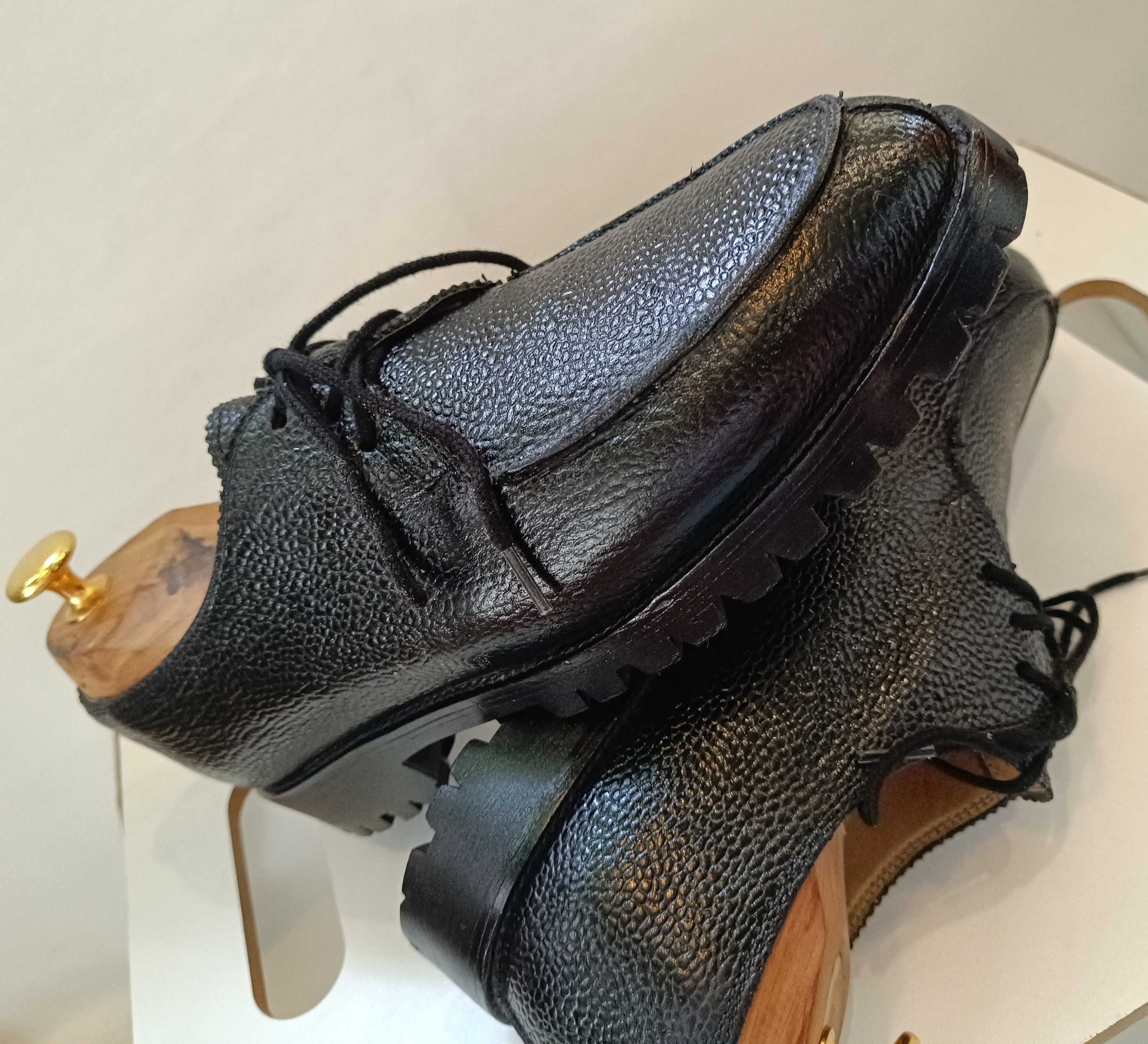 Pantofi derby 38.5 39 premium D. H. Pollak piele naturala superioara