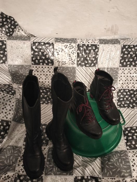 Продам сапоги женские кожаные