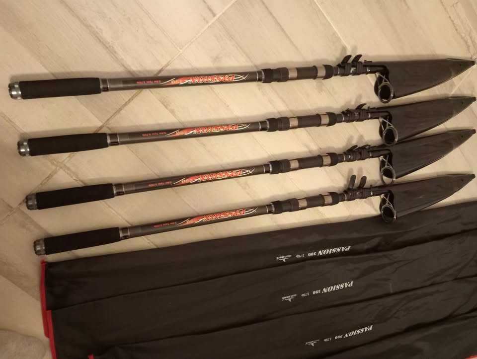 Set 4 lansete PASSION 3.9 m, 3.75 Lbs